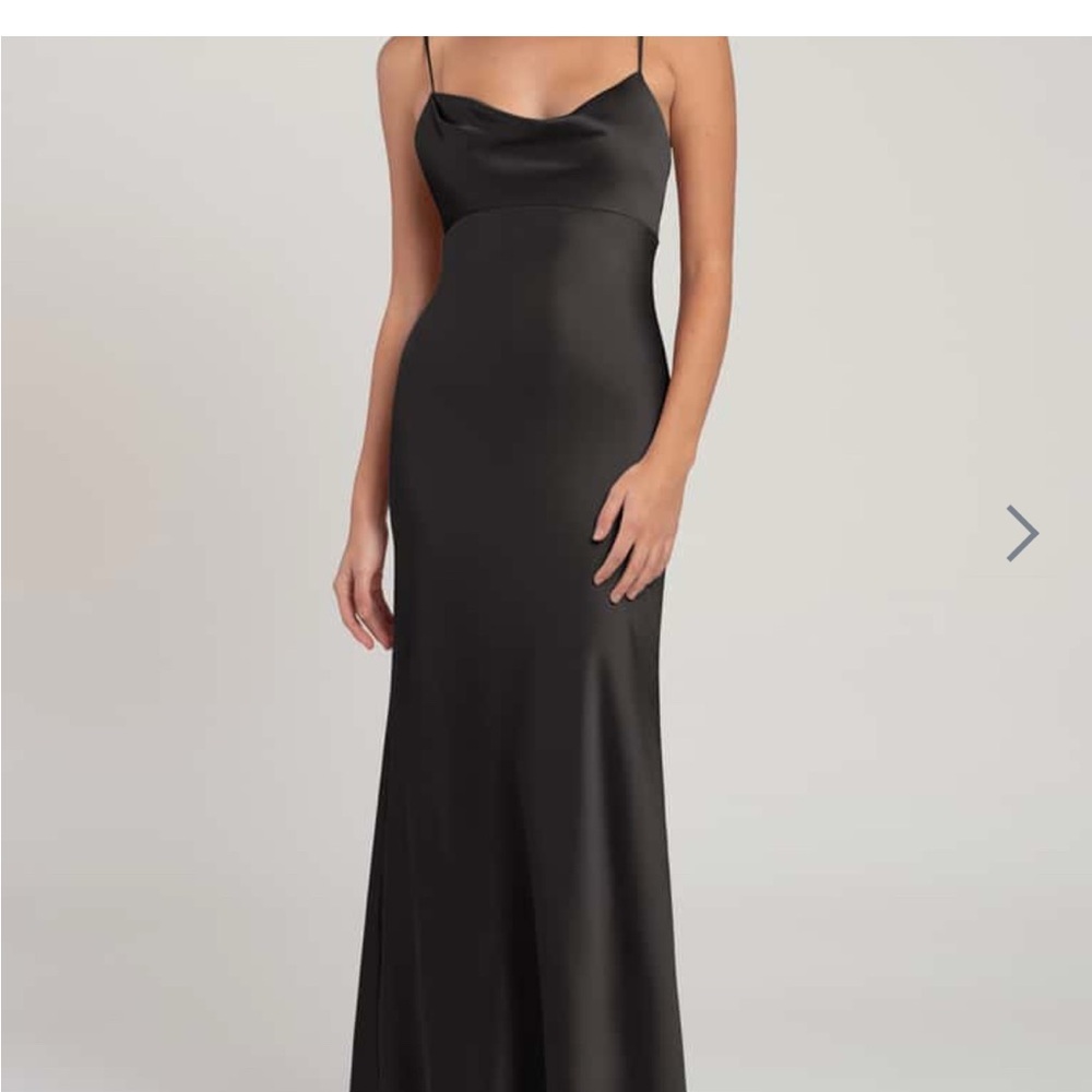 Jenny Yoo black satin dress
